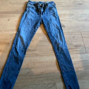 Citizens of Humanity skinny jeans w rough end hem at bottom